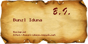 Bunzl Iduna névjegykártya